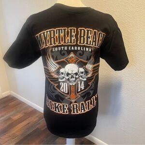 2014 Myrtle Beach Bike Rally Black T-Shirt - Size Small - Unisex